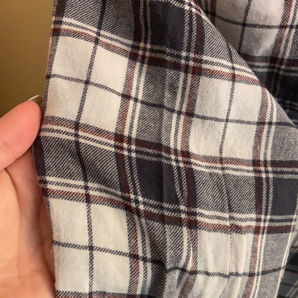 Gray & Maroon Plaid Shirt - Picture 3 of 4